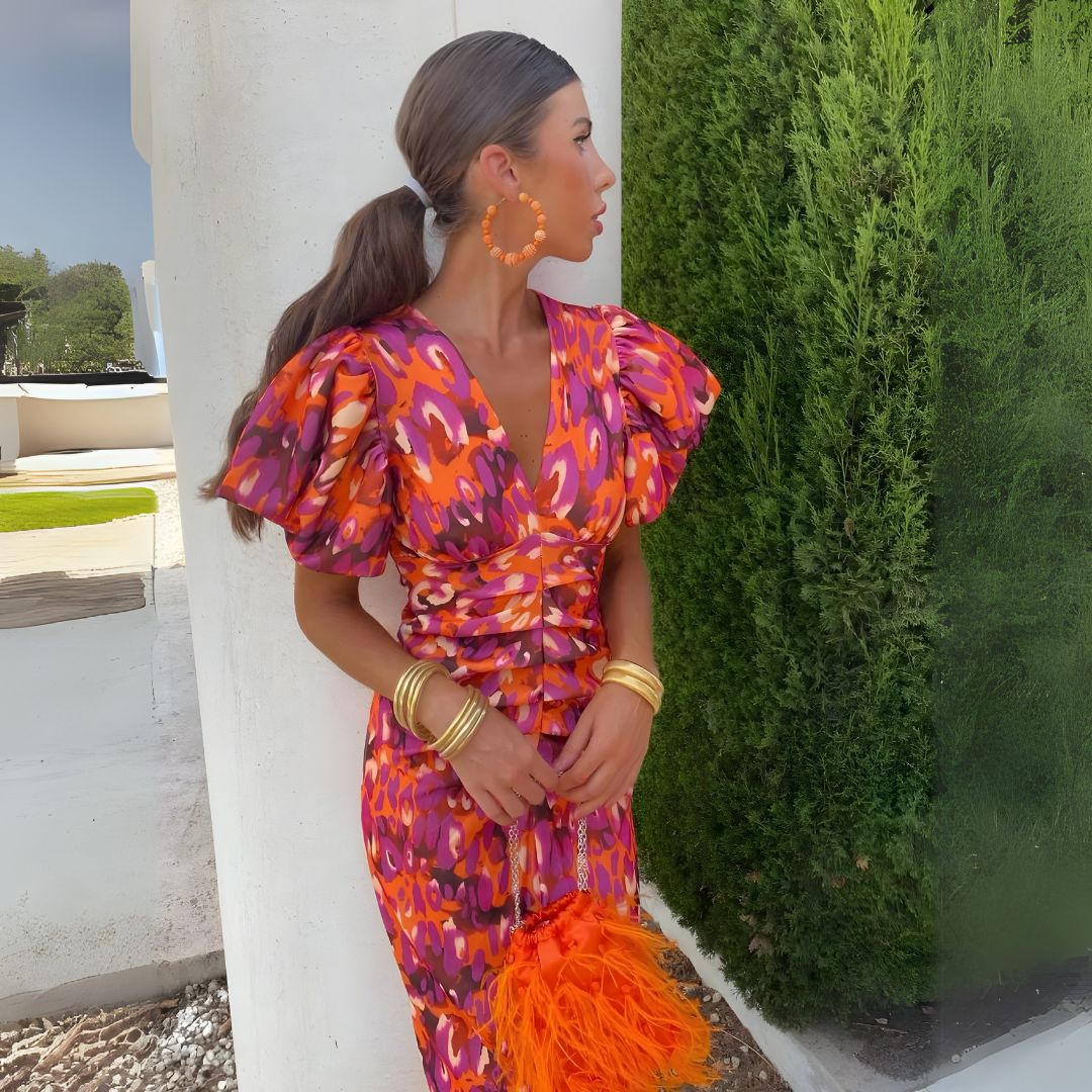 Alexandra | Vibrant Fluffy Dress